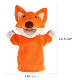 TOYANDONA Marionnettes À Main Renard Gant Animal en Peluche Renard Rouge Marionnette De Conte en Peluche Renard Goody Bag Stu