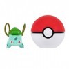 Pokémon Clip N Go Bulbasaur et Poké Ball Comprend Une Figurine de Combat de 5,1 cm et Un Accessoire de Balle nid
