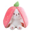 papasgix Jouets Lapin Muppet, Lapin en Peluche, 18/25/35 cm Cache-Cache Lapin de Pâques en Peluche, Lapin en Peluche en Carot