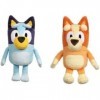 Bluey and Bingo Lot de 2 jouets en peluche pour la famille et les amis