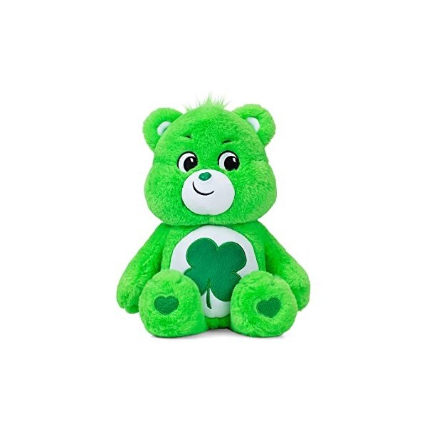 Care Bears 22064 14 inch Medium Plush Good Luck Bear, Collectable Cute Plush Toy, Cuddly Toys for Children, Soft Toys for Gir