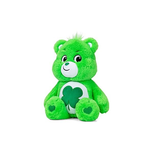 Care Bears 22064 14 inch Medium Plush Good Luck Bear, Collectable Cute Plush Toy, Cuddly Toys for Children, Soft Toys for Gir