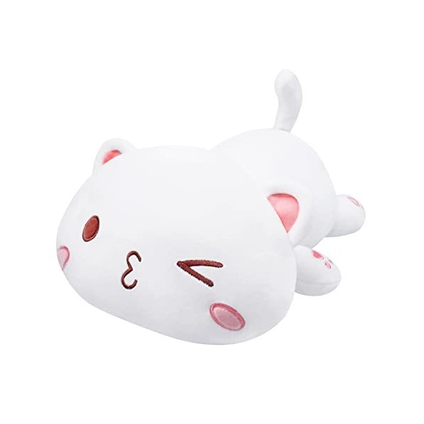 Fortunings JDS Peluche Chat Coussin Animal Coussin Moelleux Oreillers en Peluche en Minou Poupée Confort Jouets Coussins Pel