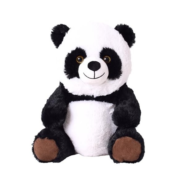 TE-Trend Panda Animal en Peluche Ours Panda Assis Plüschpanda Ourson à Câliner 33 CM