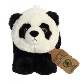 Aurora, 35012, Eco Nation, Panda, 23 cm, Peluche, Noir & Blanc