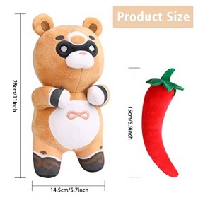 XUBWVW Genshin Impact Guoba Coussin en peluche doux pour les fans de jeu 20 cm