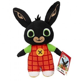 Giochi Preziosi Bing - Peluche 25 cm Environ, Personnage Bing, avec Oreilles croquantes et détails du Visage brodés, Peluche 