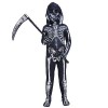 ZUCOS Combinaison de squelette 3D unisexe pour enfant avec masque et faucille noir, 7-9 ans 