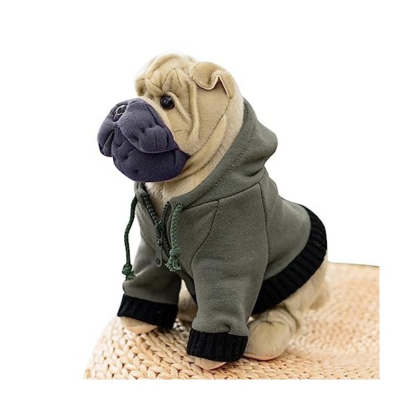 Katutude Simulation Peluche Chien, Chien en Peluche Mignon Doux Et Réaliste Jouet Chien en Peluche Oreiller Animaux en Peluch