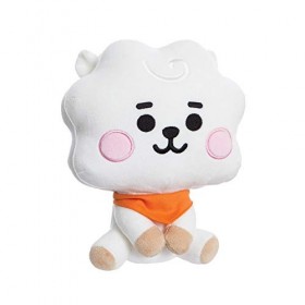 Aurora, 61367 BT21 Poupée Assise Baby RJ 20 cm Blanc et Orange