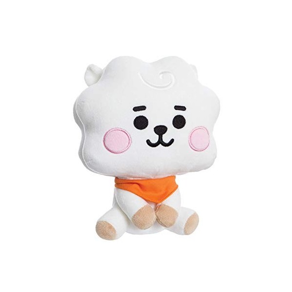 Aurora, 61367 BT21 Poupée Assise Baby RJ 20 cm Blanc et Orange