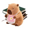 Capybara Plushie, Capybara en peluche - Oreiller Capybara de simulation mignon avec bavoir | Jouet de poupée en peluche dore