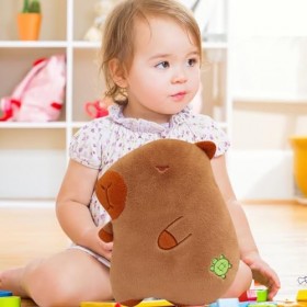 Povanjer Capybara farci,Capybara Plushie,Animaux en Peluche Capybara de Dessin animé Mignon de 48cm - Oreillers et Peluches e