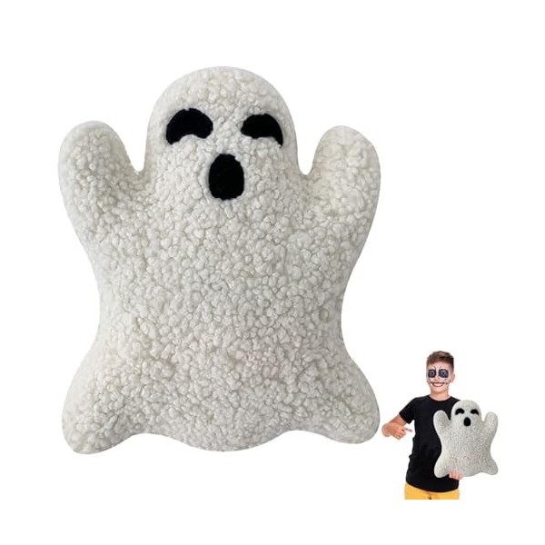 Peluche fantôme 40 cm - Décoration dHalloween - Peluche - Peluche Kawaii fantôme - Pour enfants, filles et garçons