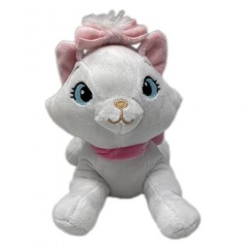 Peluche Minou, Disney, Ariastochats, Marie, Bonhomme avec son, 30 cm, chat couché, blanc - 9273-4