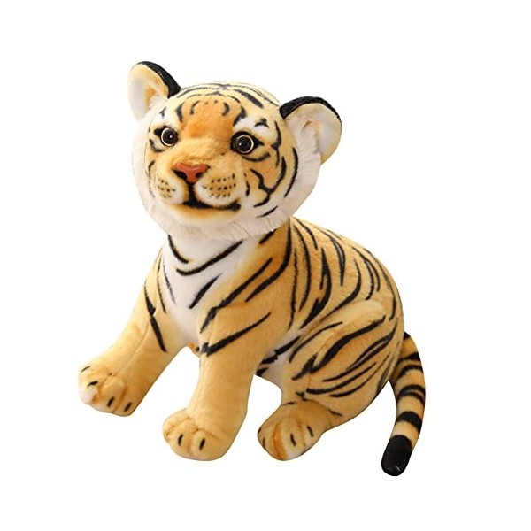 ISAKEN Adorable poupée tigre en peluche de 33 cm, oreiller en peluche douce pour enfants, décoration dintérieur, cadeau dan