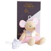 Doudou et Compagnie - Peluche Range-Pyjama Enfant - Souris - 19 cm - Gris - Emile en Pyjama - La Petite Souris Va Passer - DC