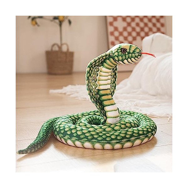 Animal en Peluche de Poupée de Serpent en Peluche Douce pour Enfants, Jouet de Simulation Géant, Accessoire dhalloween Vert