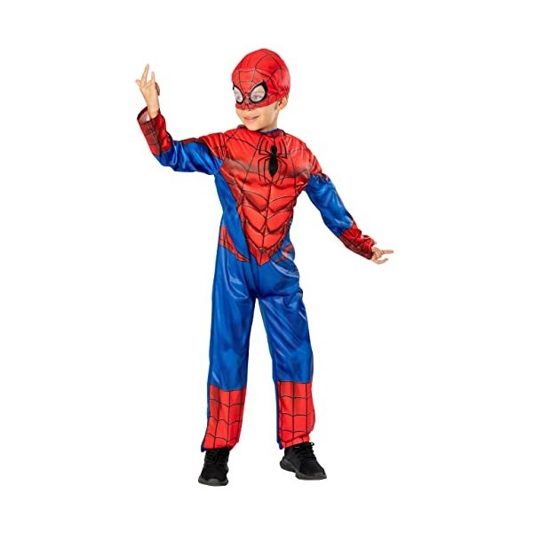 Marvel Garçons Déguisement Spiderman Bleu 3-4 Ans