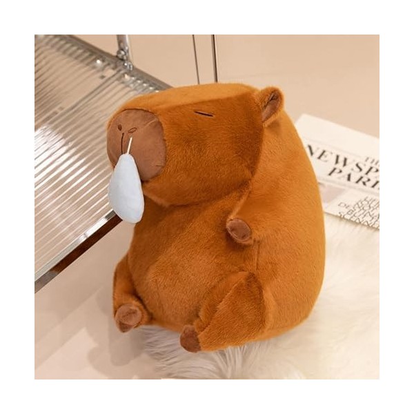 BUKBAG Peluches Capybara - Coussin Capybara Peluches Animal en Peluche,Capybara au Nez Qui coule Doux de 33 cm, poupées en Pe