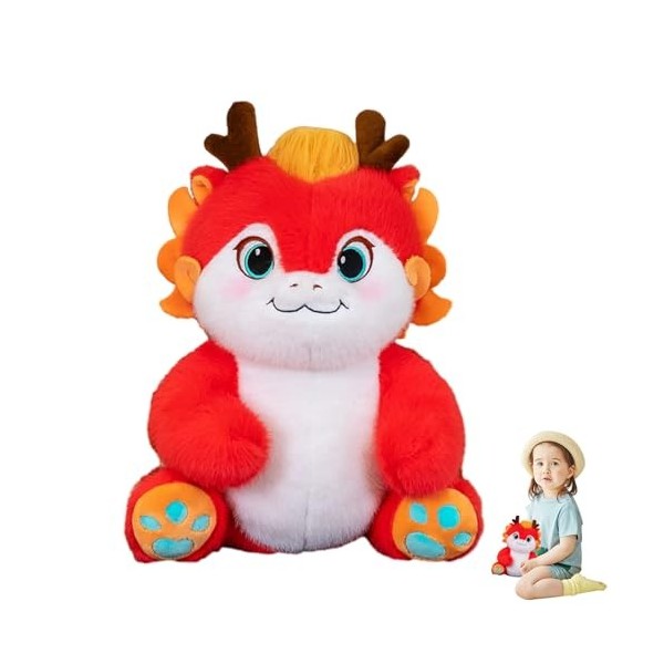 Qumiuu Jouet Dragon Chinois en Peluche