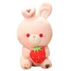 KiLoom Nouveau Strawberry Rabbit Peluche Oreiller Rose Lapin Poupées Peluche Doux Animal Coussin Filles Enfants Anniversaire 