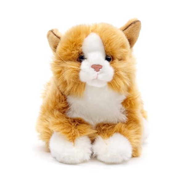 Uni-Toys - Chat Rouge-Brun, couché - 20 cm Longueur - Chaton en Peluche - Peluche, Doudou