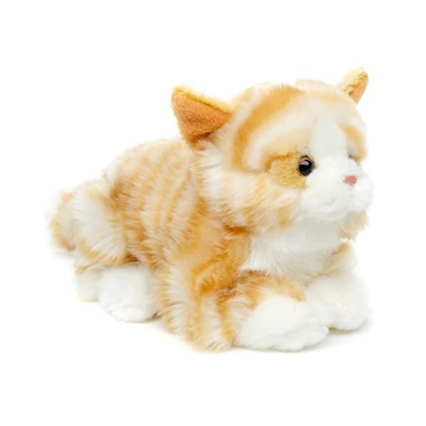 Uni-Toys - Chat Rouge-Brun, couché - 20 cm Longueur - Chaton en Peluche - Peluche, Doudou