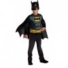 RUBIES - DC Officiel - BATMAN - Déguisement pour Enfants - Taille Unique 5-8 ans - Costume avec Top à Manches Longues, Cape a