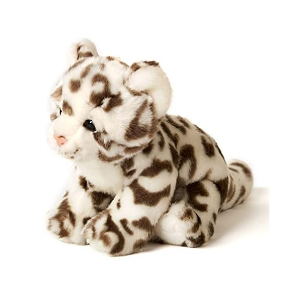 Uni-Toys - léopard des neiges Assis - 19 cm Hauteur - Peluche Sauvage, léopard - Peluche, Doudou