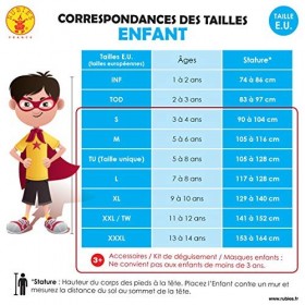 RUBIES - DC Officiel - BATMAN - Déguisement pour Enfants - Taille Unique 5-8 ans - Costume avec Top à Manches Longues, Cape a