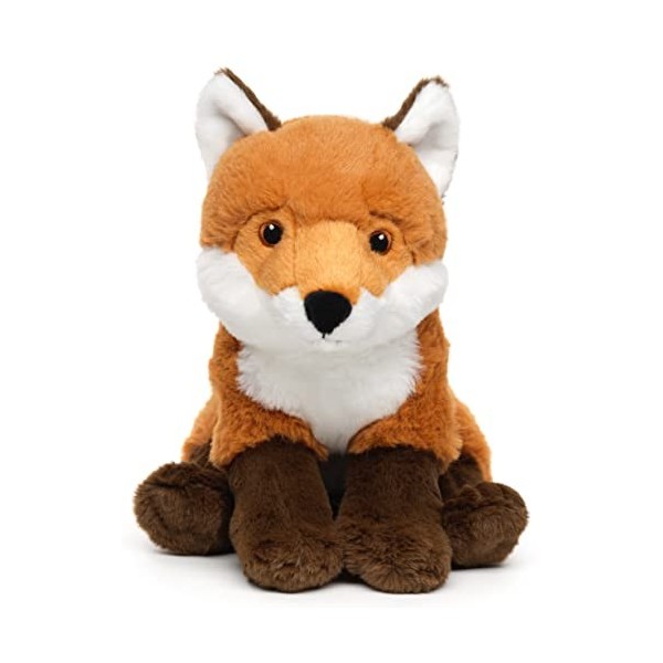 Uni-Toys - Eco-Line - Renard Roux Assis - Matière 100% recyclée - Hauteur 25 cm - Renard en Peluche - Peluche, Doudou