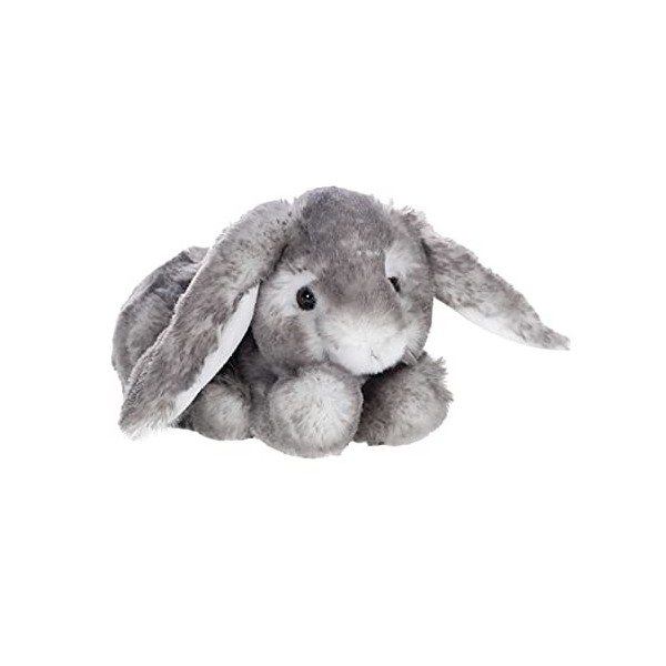 Mollis Doudou - Lapin en peluche - 18 cm - Lapin en peluche - Doudou enfant - Peluche douce pour enfants et bébés gris 