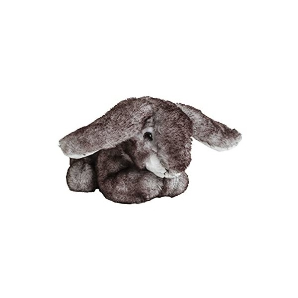 Mollis Doudou - Lapin en peluche - 18 cm - Lapin en peluche - Doudou enfant - Peluche douce pour enfants et bébés gris 