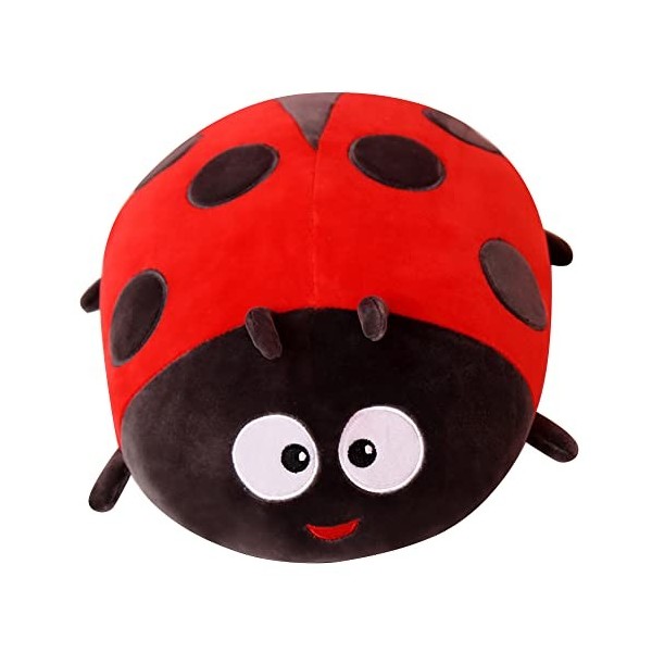 JAWSEU Peluche Insecte, Jouet en Peluche Abeille Poupée Coccinelle Mignon Abeille Peluche Endormi Coussin Insecte Étreindre O