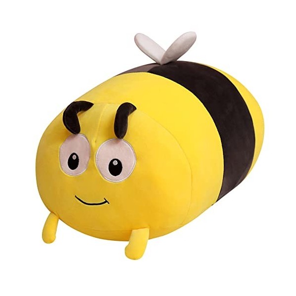 JAWSEU Peluche Insecte, Jouet en Peluche Abeille Poupée Coccinelle Mignon Abeille Peluche Endormi Coussin Insecte Étreindre O