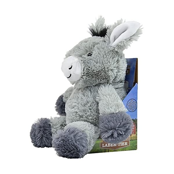 Winfried Koegler- Kögler 76901-Ane Johnny, 24 cm env, Peluche avec Fonction de Reproduction, répète Tout et Bouge, 76901, Gri