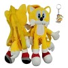 Sac à dos en peluche hérisson Sonic avec porte-clés, sac à dos en peluche de 43,2 cm, queue dombre et phalanges ombre 