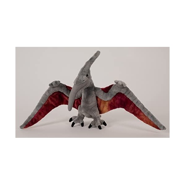 Ptéranodon en peluche 45 cm gris rouge foncé dinosaures dinosaures dinosaures oiseaux sauvages ptéranodon