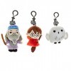 Lot de Porte-Clés Peluches Harry Potter – 3 Figurines Lavables, Polyester, Avec Harry, Ron & Hermione – Cadeaux Harry Potter,