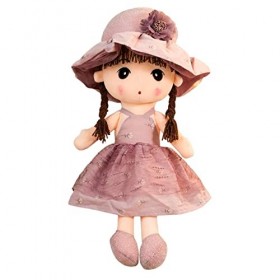 Surakey Poupée de Chiffon Poupée Jouet Peluche Cadeau Fille 45CM,Bébé Jouet Poupée Mignonne en Peluches Chiffon Doudou Poupon