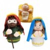 Lembeauty Jouet Peluche Jésus | Poupée Nativité Jésus Naissance | Lot De 3 Poupées Traditionnelles Chrétiennes De La Nativité