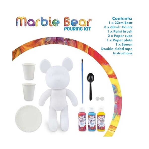 abeec Kit de peinture dours marbré pour adultes et enfants – Kit de peinture acrylique pour adultes et enfants – Kit de pein