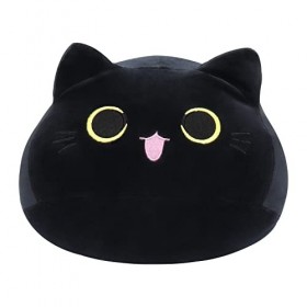 Jouet en peluche pour chat - Chat noir - Peluche mignonne - Coussin de canapé kawaii rempli - Poupée kawaii - Pour enfants et