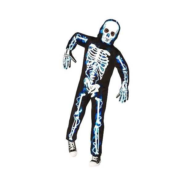 Morph Deguisement Squelette Enfant, Costume Halloween Enfant Squelette Électrique, Déguisement Squelette Enfant, Deguisement 