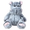 Lifestyle & More Ours en Peluche Hippo Gris Assis 40 cm Doudou velouté