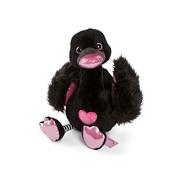 NICI Cygne en Peluche Love 25 cm, Noir I Jouet Douillet pour Filles, Garçons et Bébés I Peluches Animaux à Câliner, pour Joue