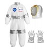 ReliBeauty Déguisement Astronaute Enfant avec Astronaute Casque et Astronaute Gants pour Garçons, Filles,130