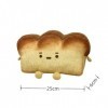 LAARNT Oreiller créatif en peluche pour pain toast, motif dessin animé, jouet en forme de tranche de pain