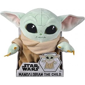 DISNEY-6315875802 Mandalorian Peluche The Child Baby Yoda articulée 30 cm dans Une boîte de présentation sous Licence Officie